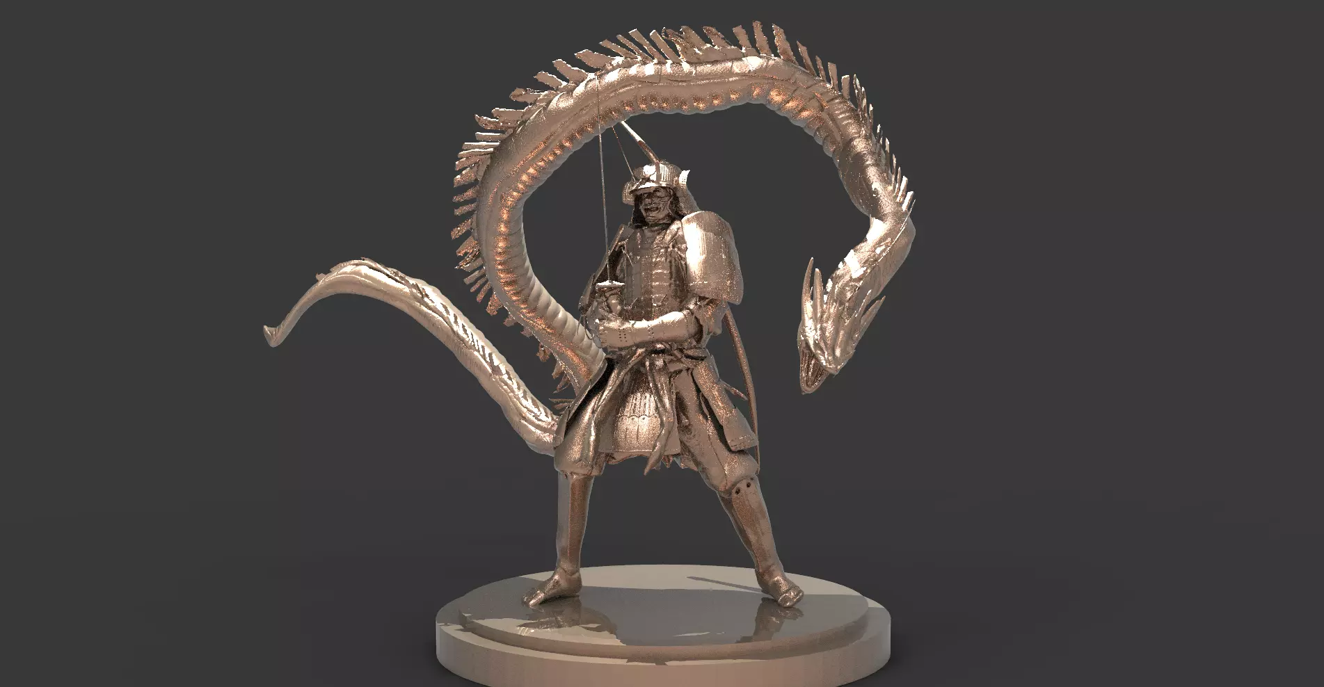 Samurai Ronin Dragon warrior 3D model