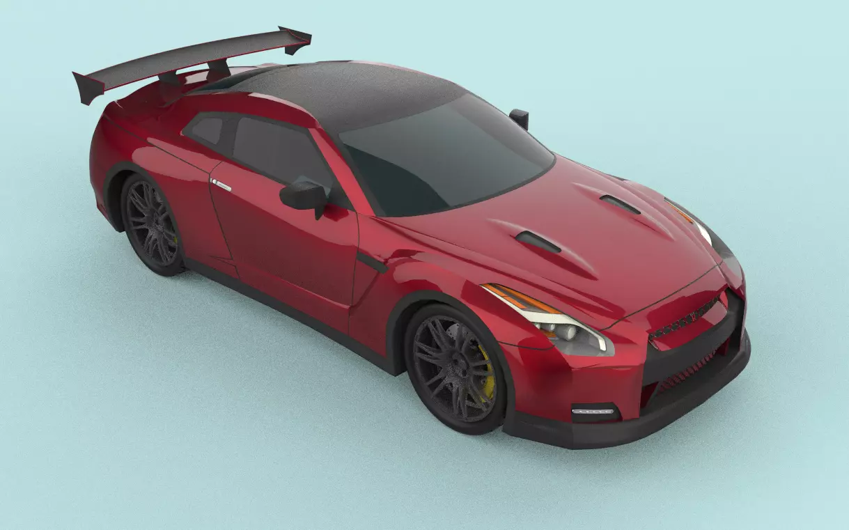 modern car design  3D model_0