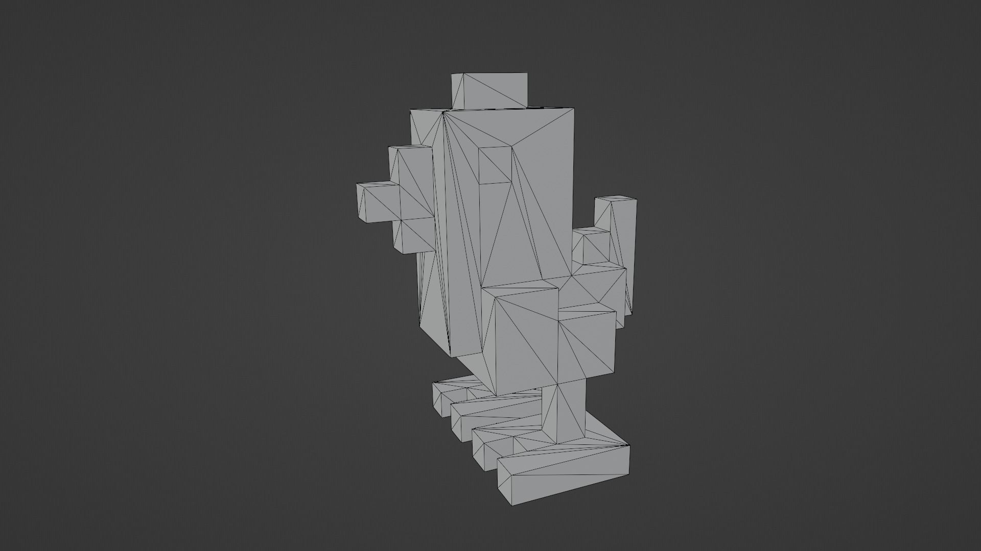 Voxel Chicken Low-poly 3D model_12