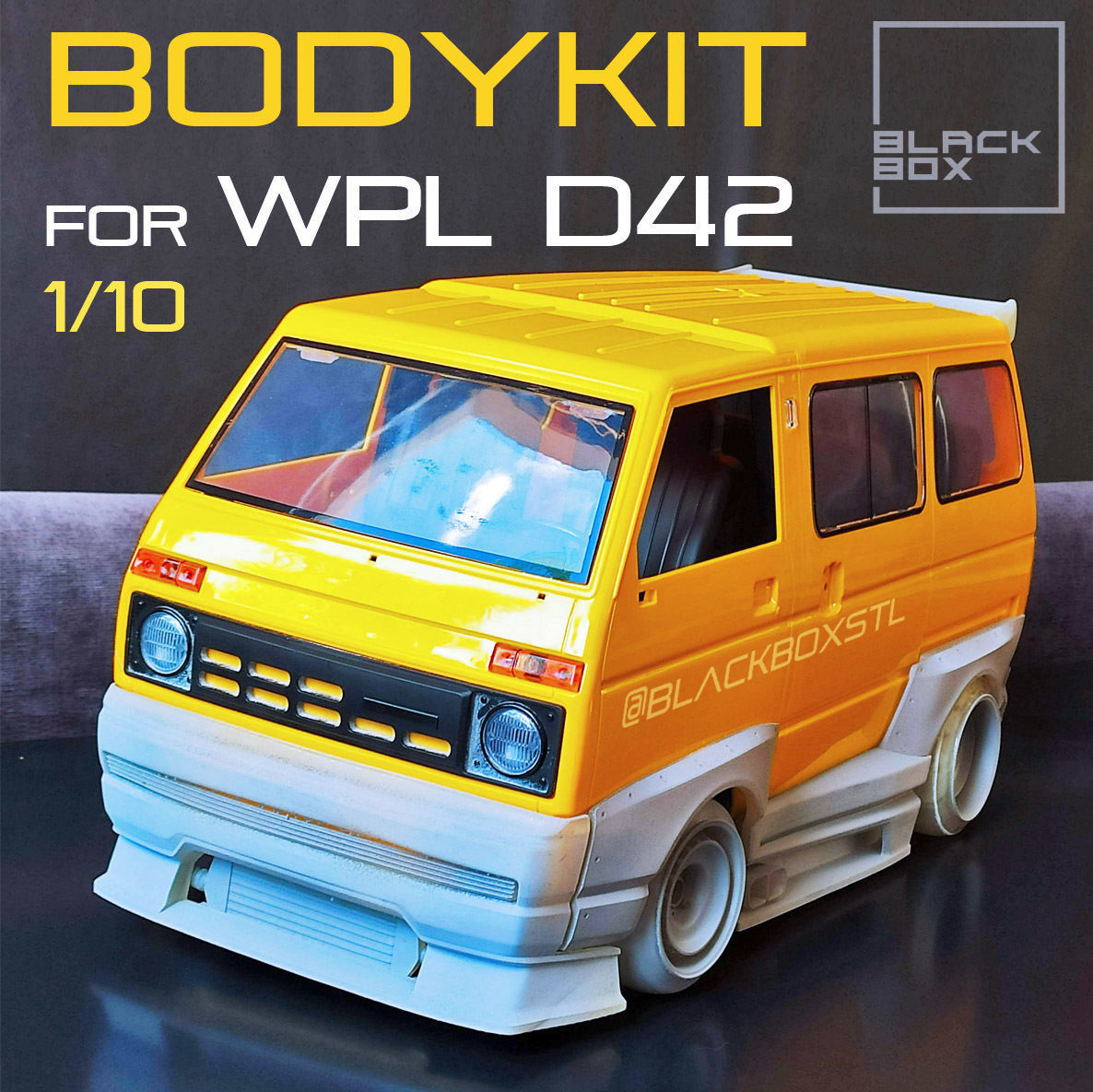 WPL D42 RC BODYKIT by BLACKBOX 1-10th 3D print model_3