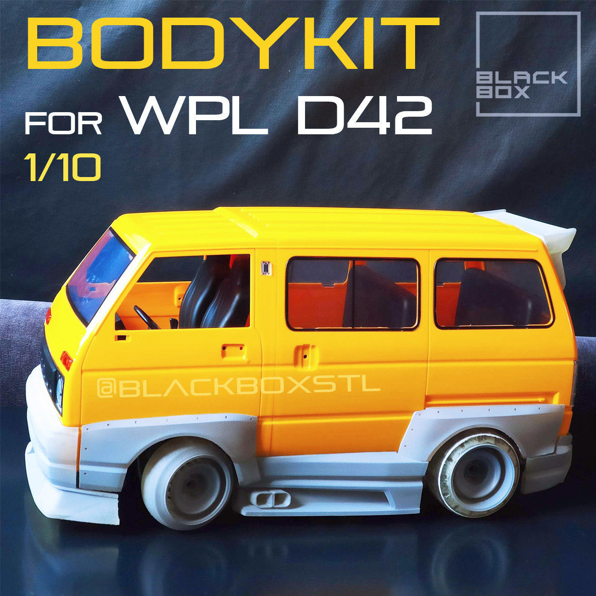 WPL D42 RC BODYKIT by BLACKBOX 1-10th 3D print model_1