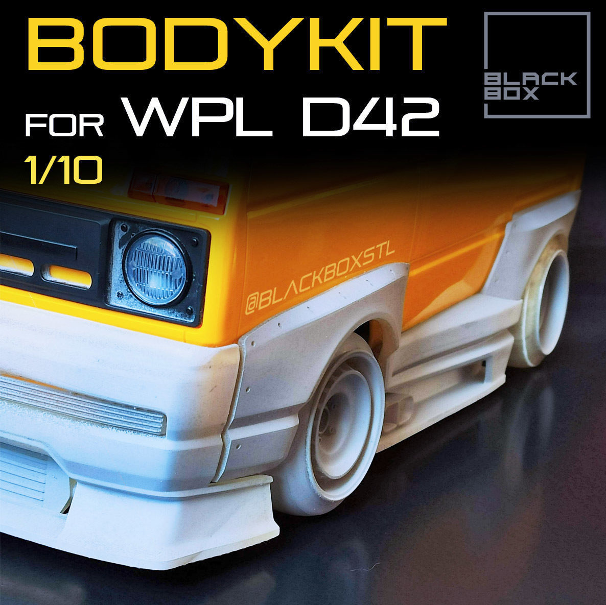 WPL D42 RC BODYKIT by BLACKBOX 1-10th 3D print model_4