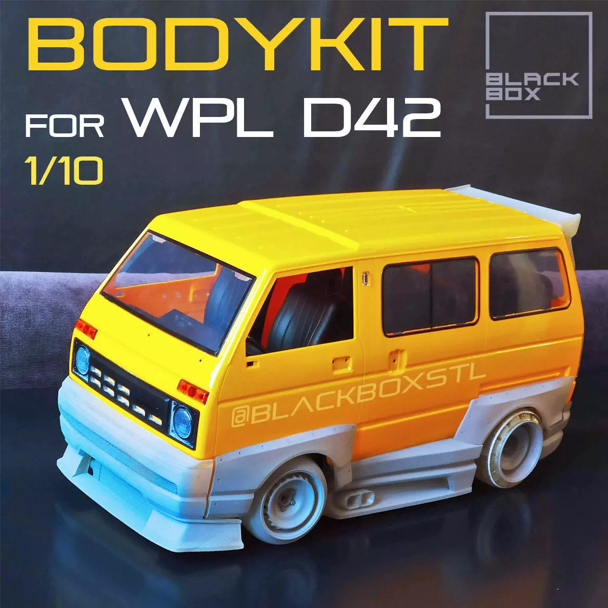 WPL D42 RC BODYKIT by BLACKBOX 1-10th 3D print model_0