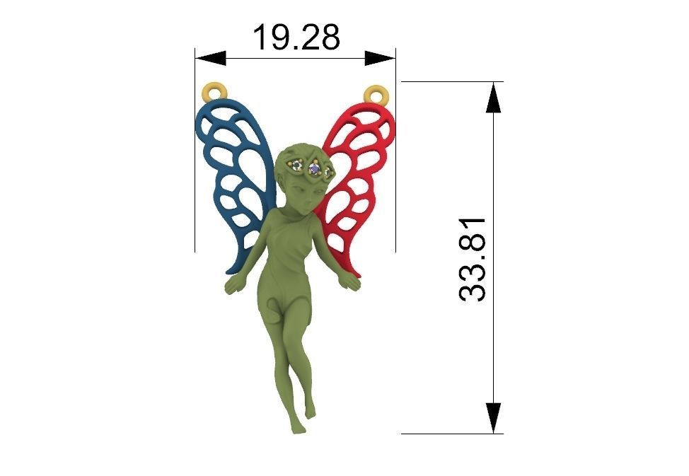 Fairy Necklace  3D print model_1