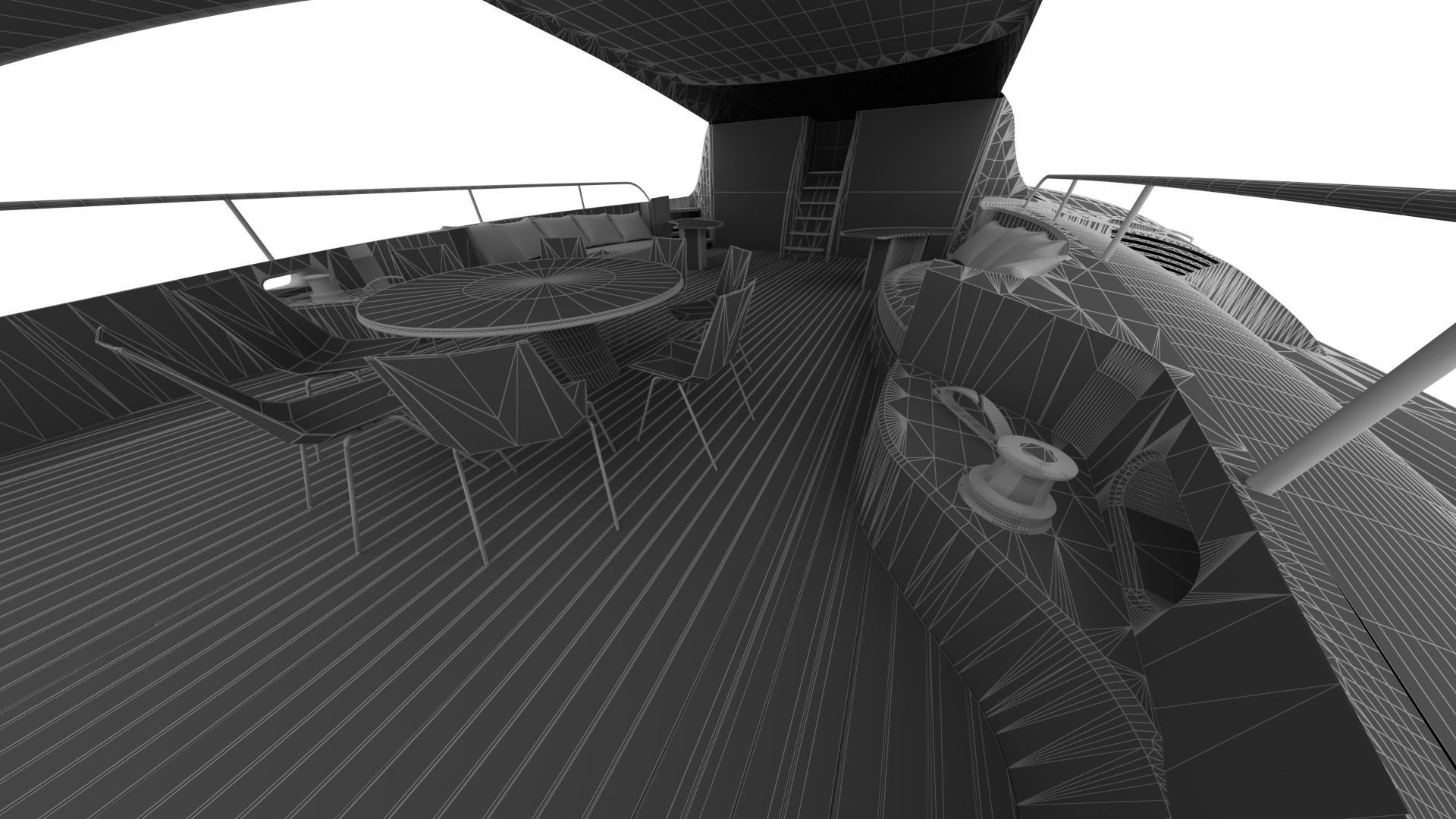 NEW EXCLUSIVE YACHT Low-poly 3D model_25