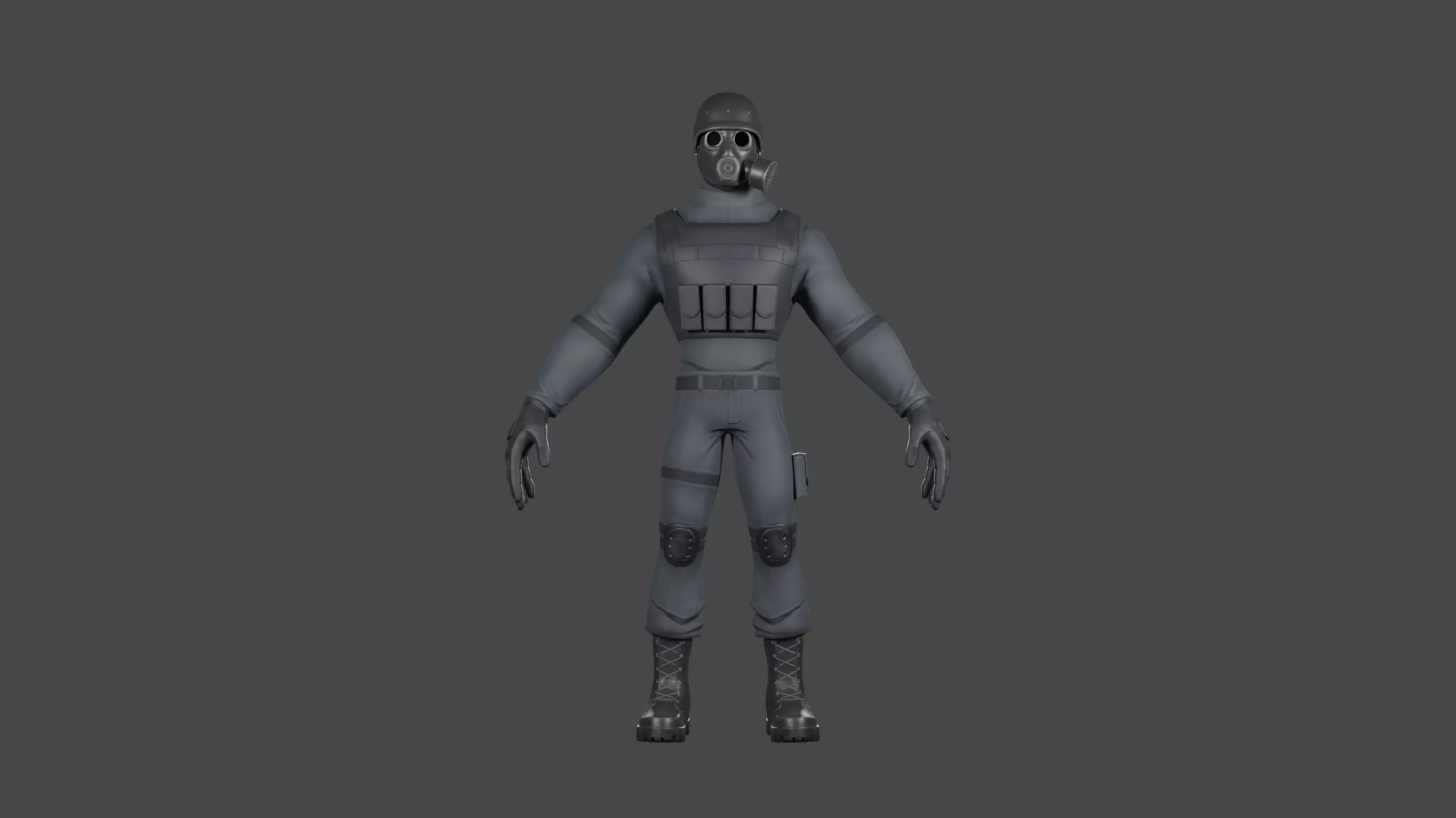 SOLDIER Low-poly 3D model Free low-poly 3D model