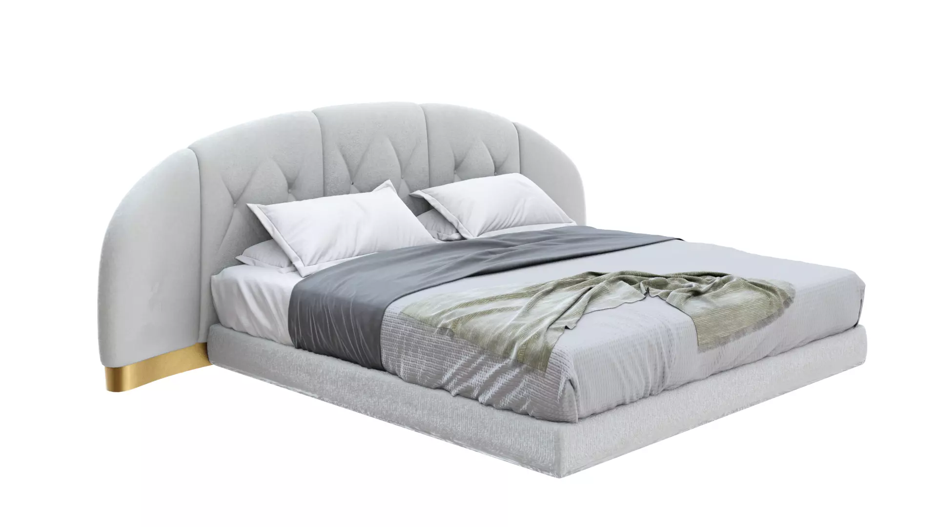 Modern Chesterfield Bed SuperKing size Free 3D model