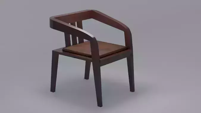 WOODEN CHAIR WITH CUSHION