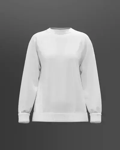 Basic sweatshirt women 3D model