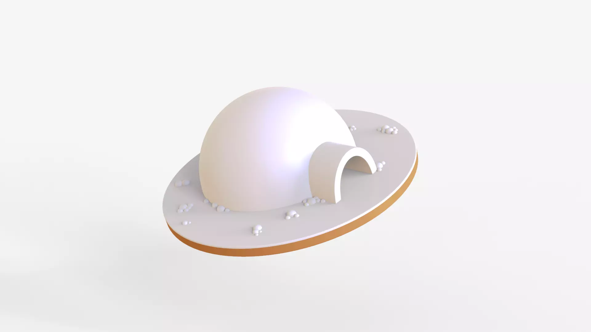 Toon Igloo 3D model_0