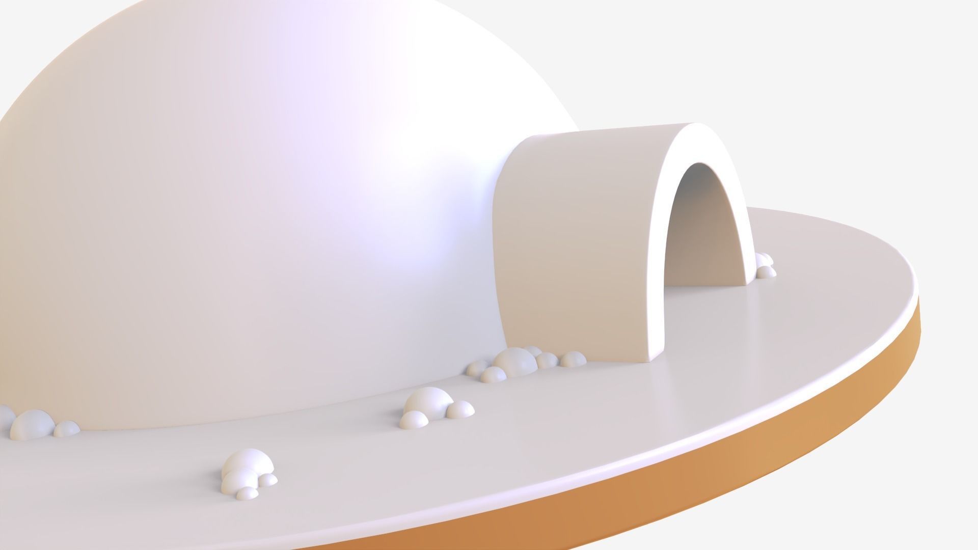 Toon Igloo 3D model_2