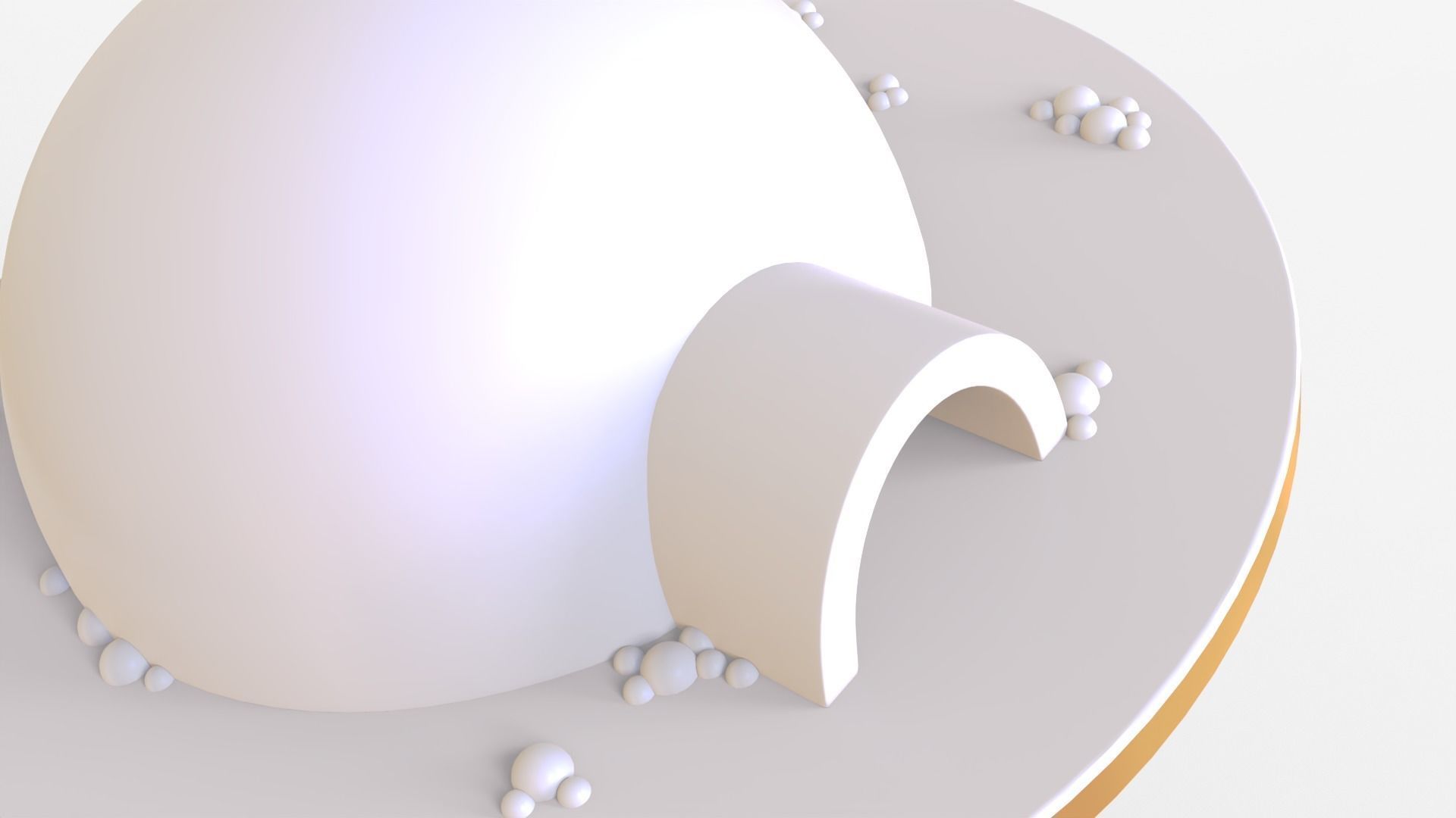 Toon Igloo 3D model_1