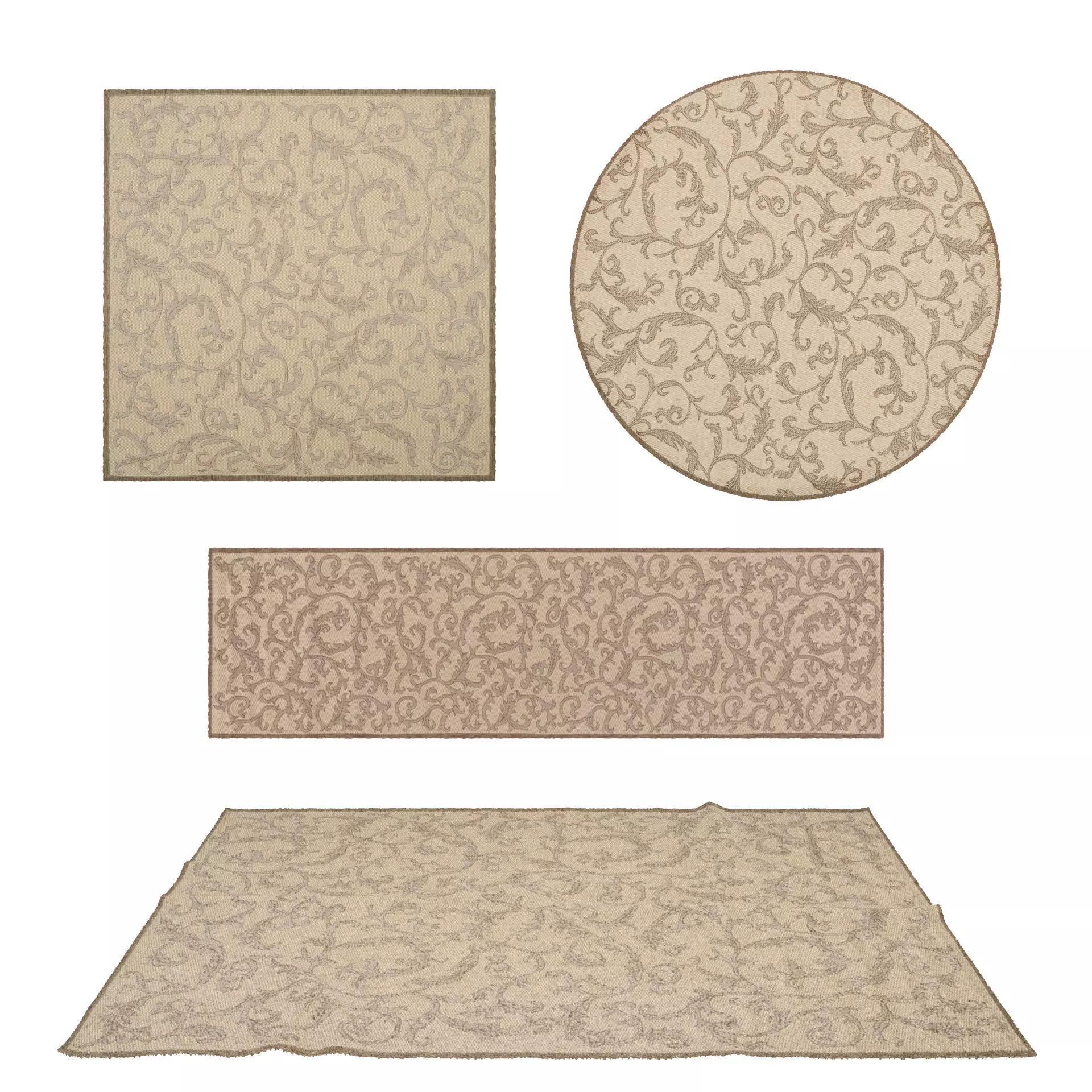 Rugs No 671 Low-poly 3D model_0