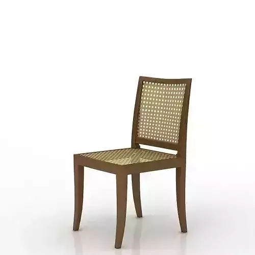 Dark Wood Lattice Dining Room Chair