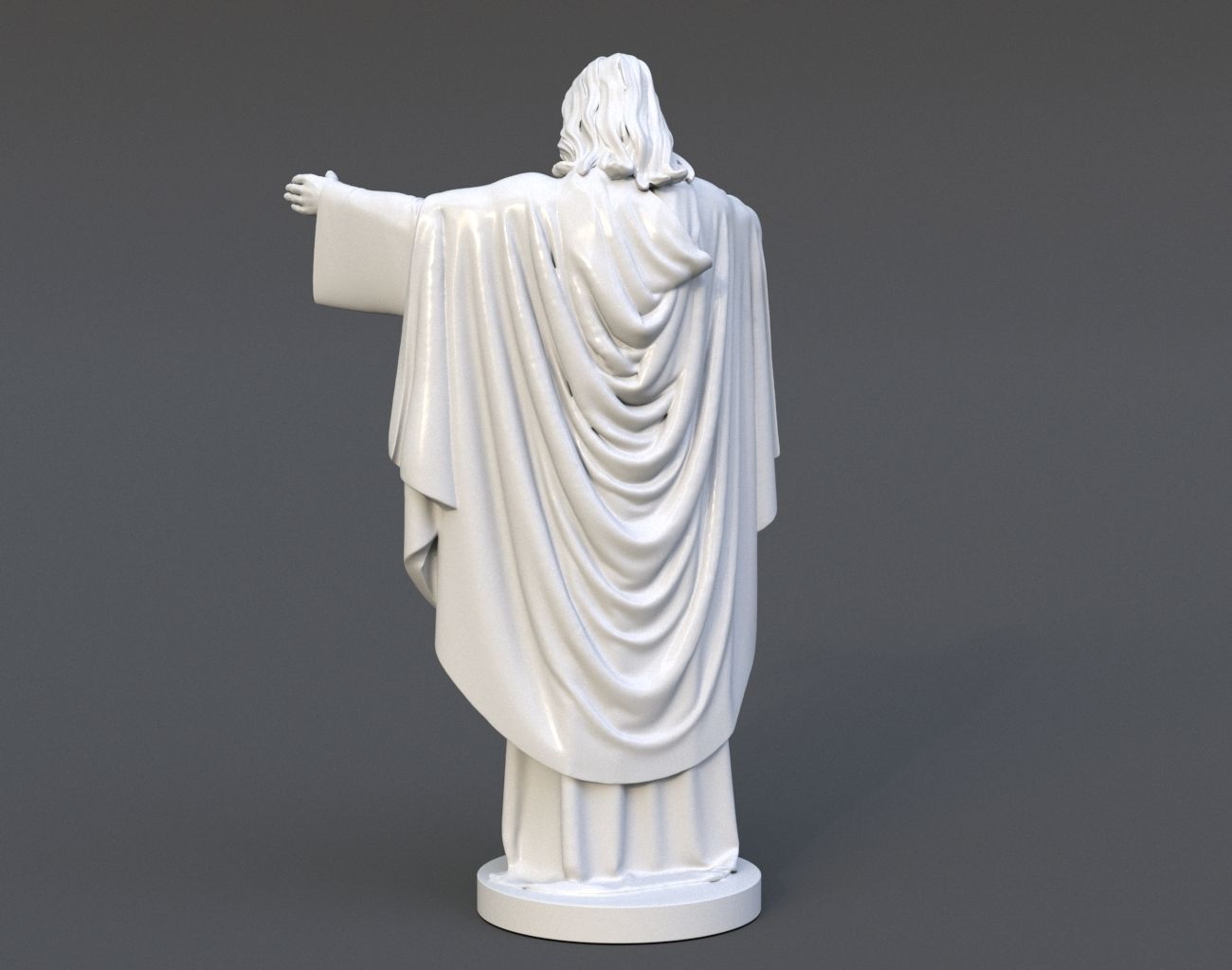 Jesus Sacred Heart Statue 220521 3D print model_5