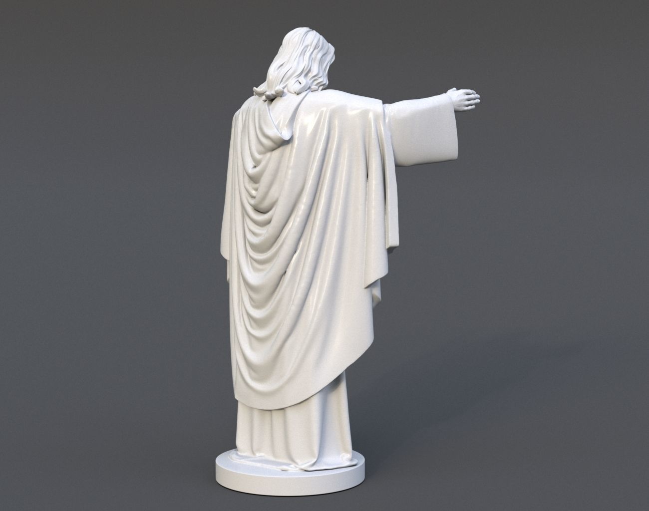 Jesus Sacred Heart Statue 220521 3D print model_7