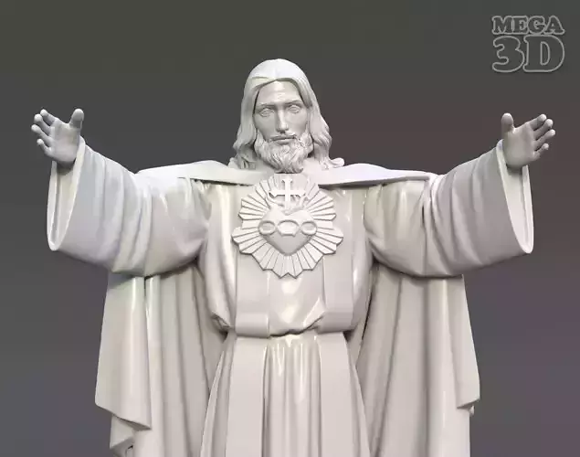 Jesus Sacred Heart Statue 220521 3D print model
