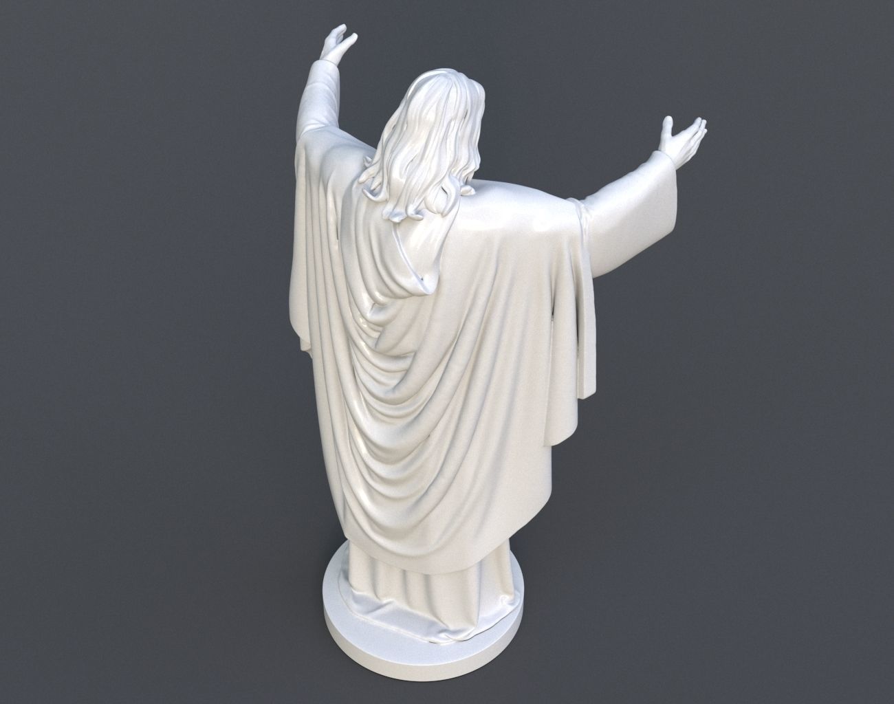 Jesus Sacred Heart Statue 220521 3D print model_18