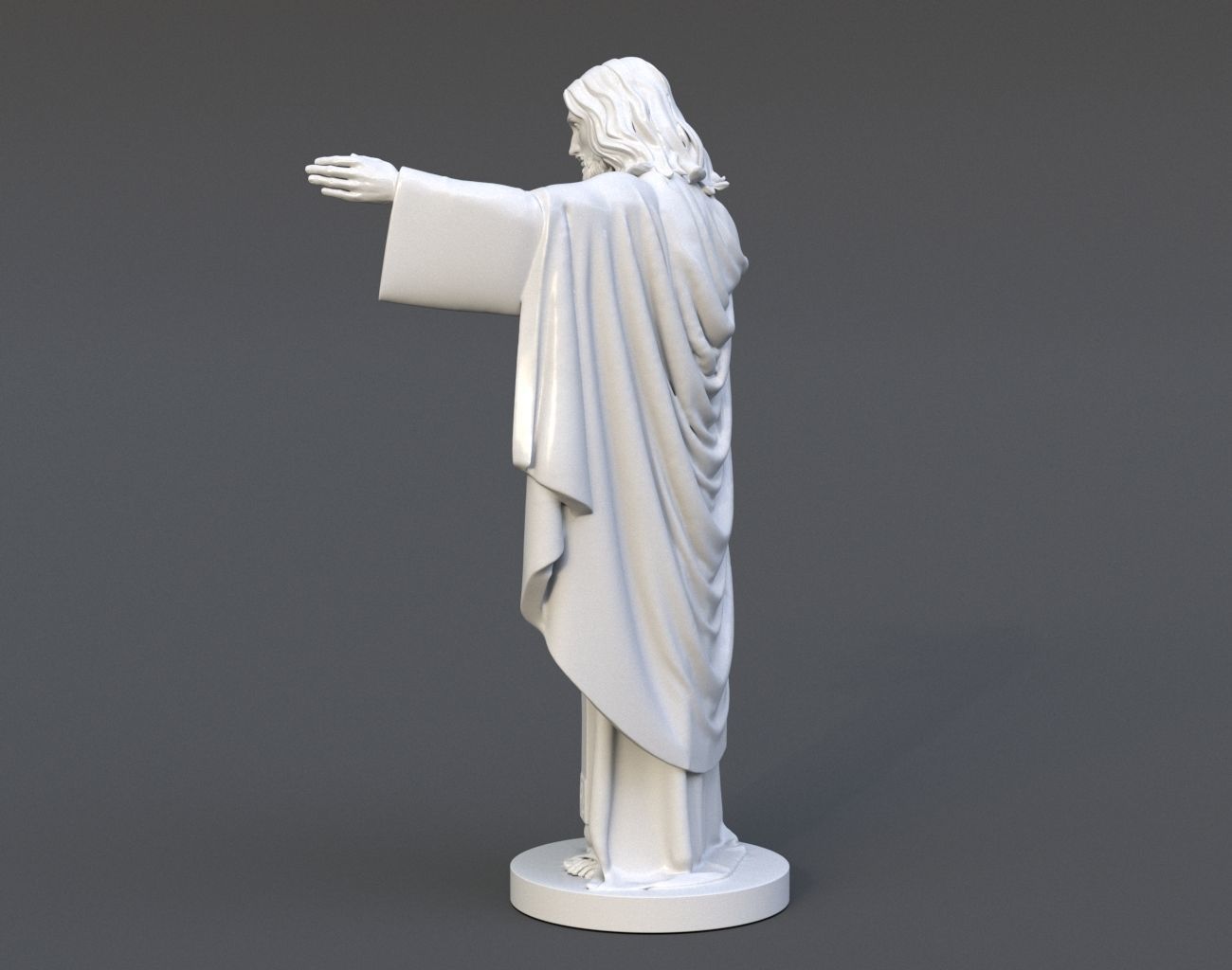 Jesus Sacred Heart Statue 220521 3D print model_4