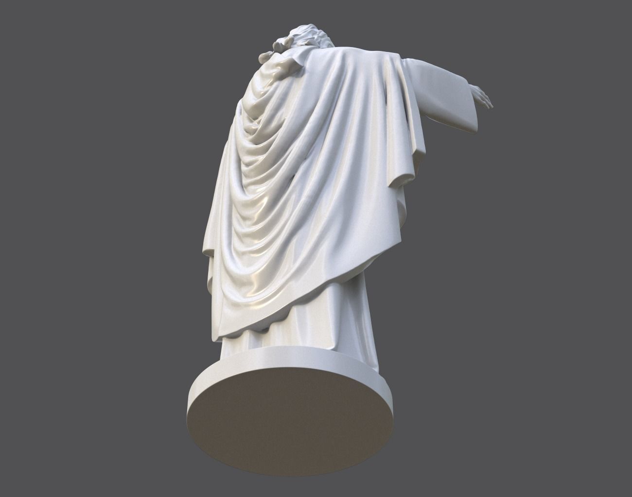 Jesus Sacred Heart Statue 220521 3D print model_26