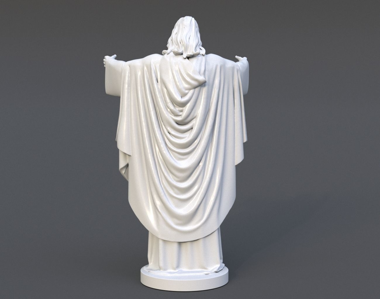 Jesus Sacred Heart Statue 220521 3D print model_6