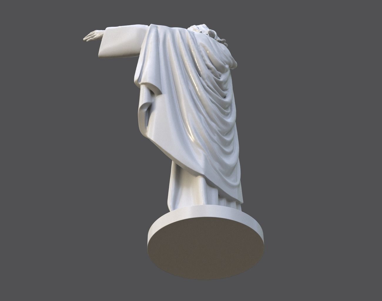 Jesus Sacred Heart Statue 220521 3D print model_24