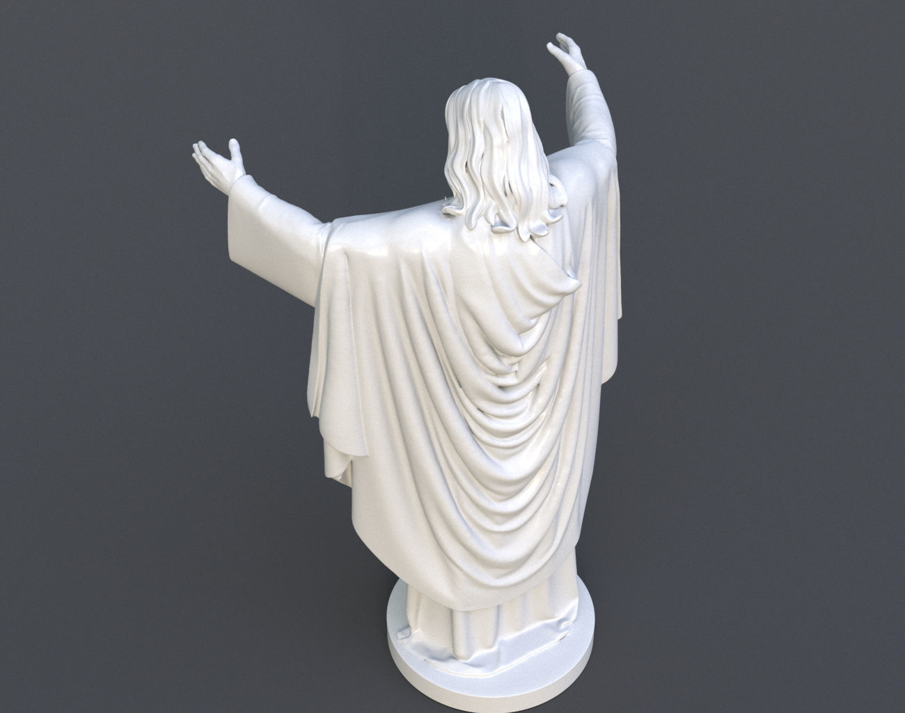 Jesus Sacred Heart Statue 220521 3D print model_16