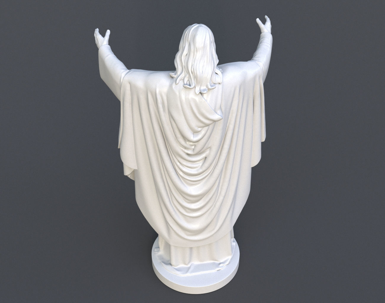 Jesus Sacred Heart Statue 220521 3D print model_17