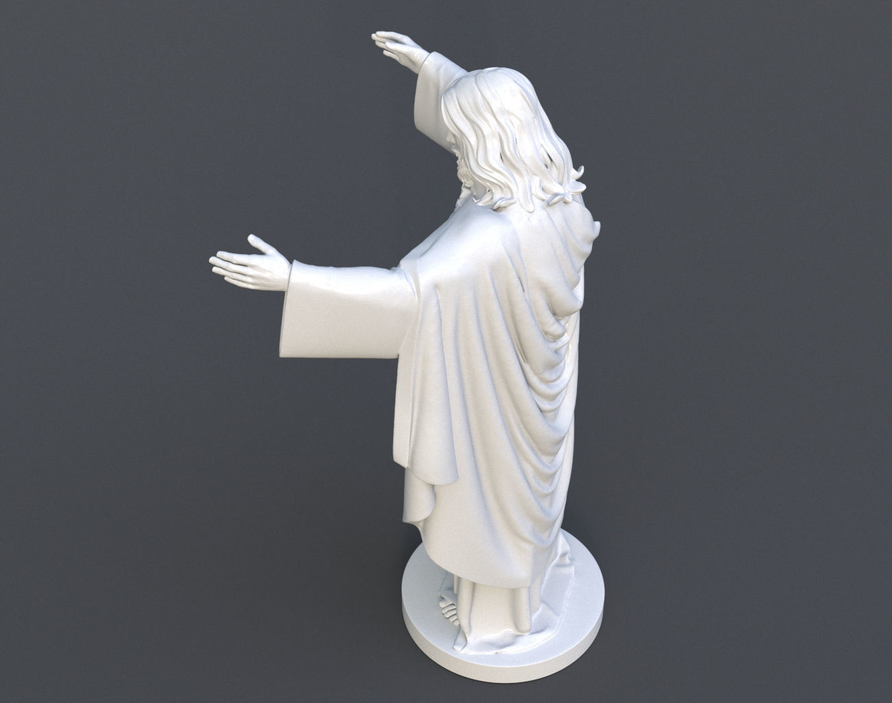 Jesus Sacred Heart Statue 220521 3D print model_15