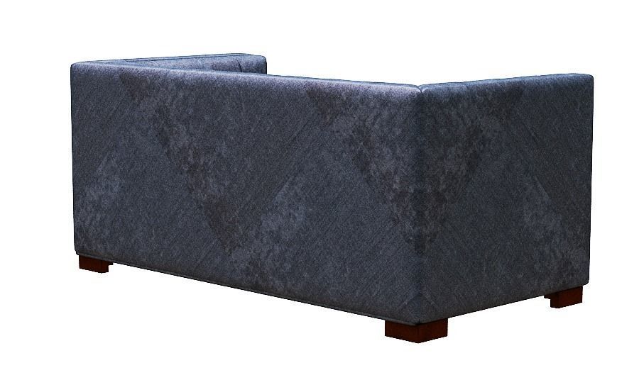Sofa double seater Low-poly 3D model_1