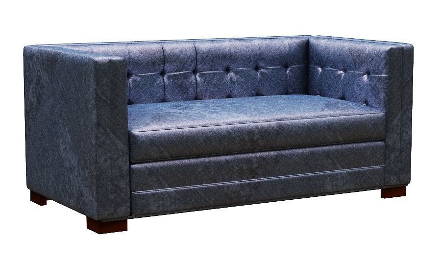 Sofa double seater Low-poly 3D model_2