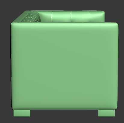 Sofa double seater Low-poly 3D model_6