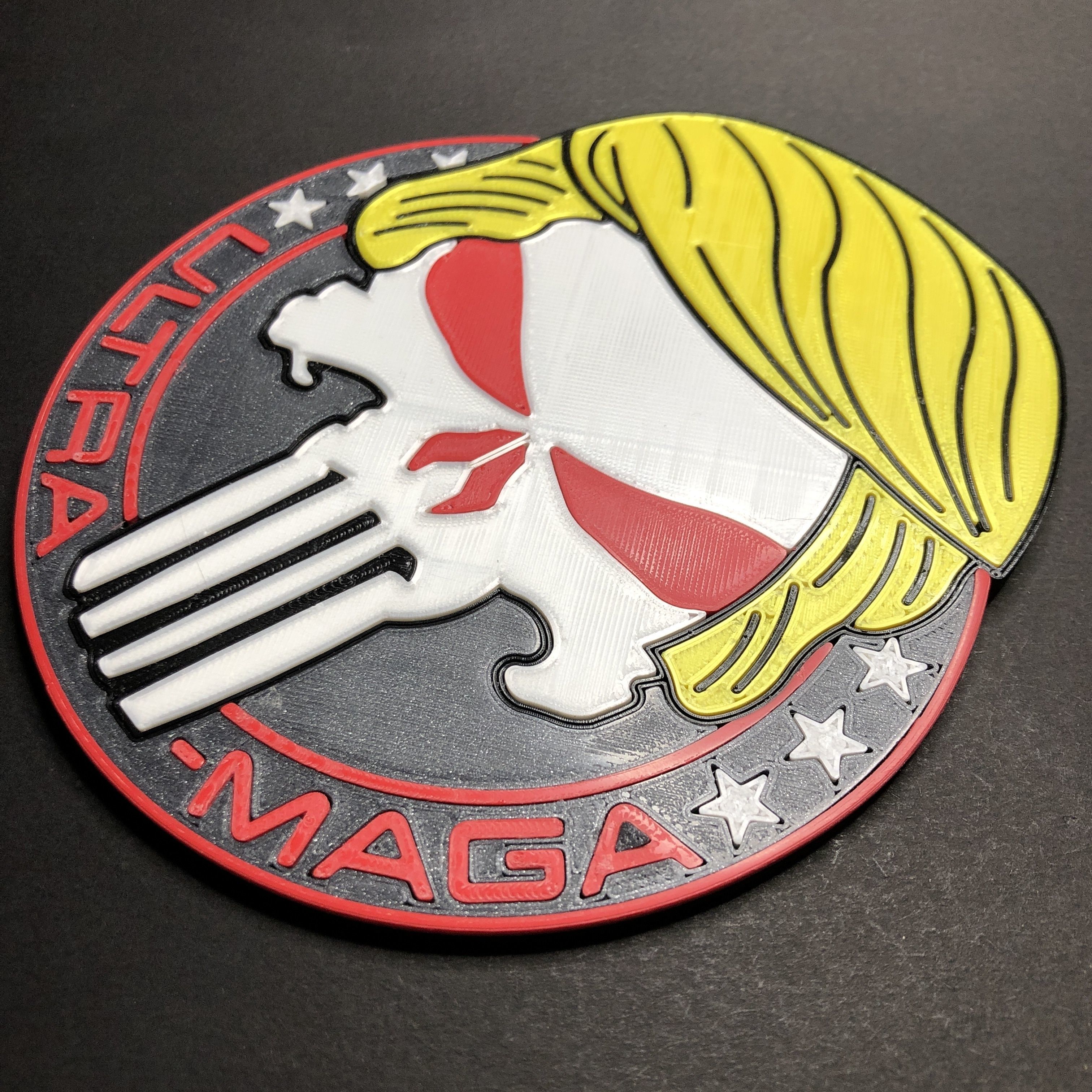 Ultra MAGA Coaster 3D print model_1