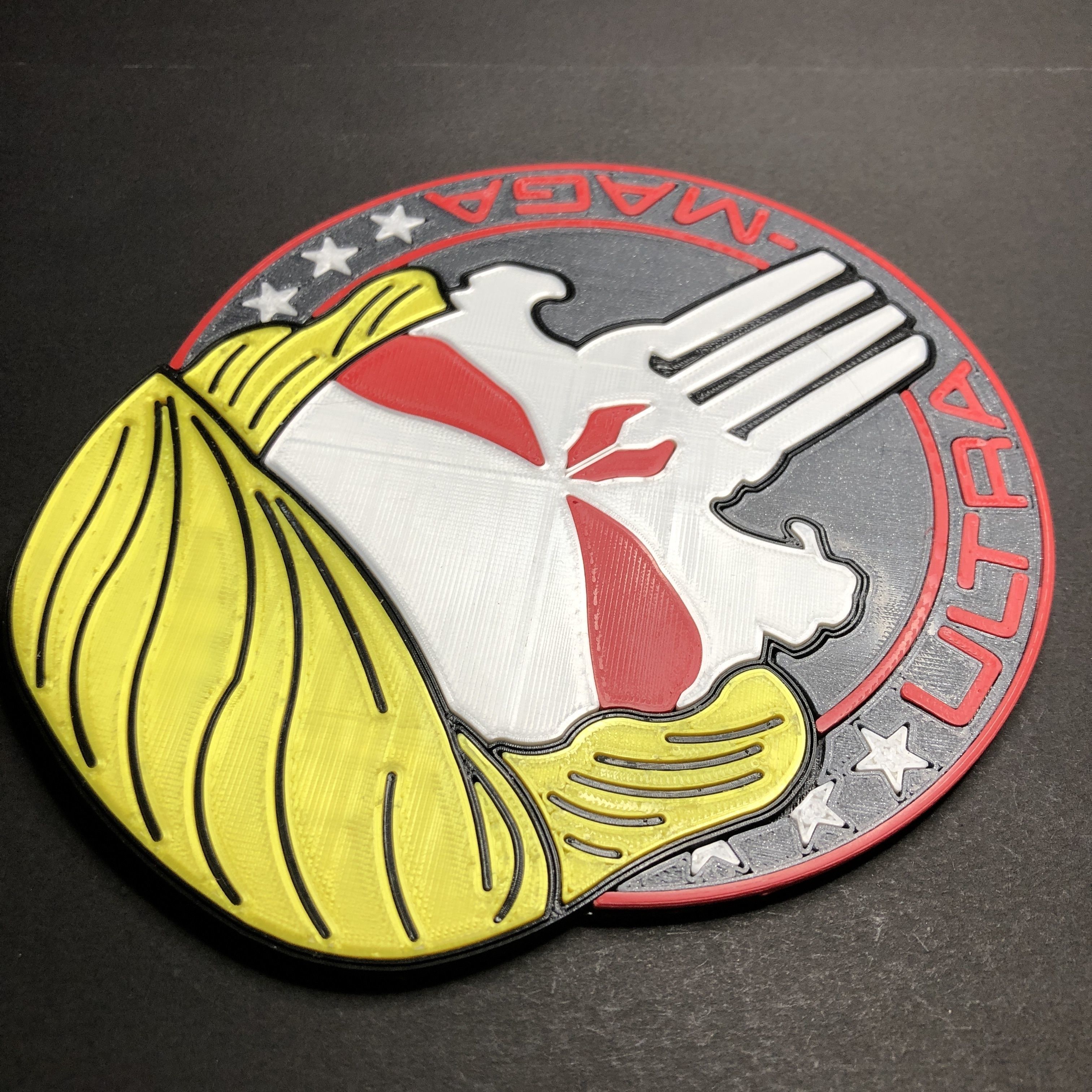 Ultra MAGA Coaster 3D print model_3