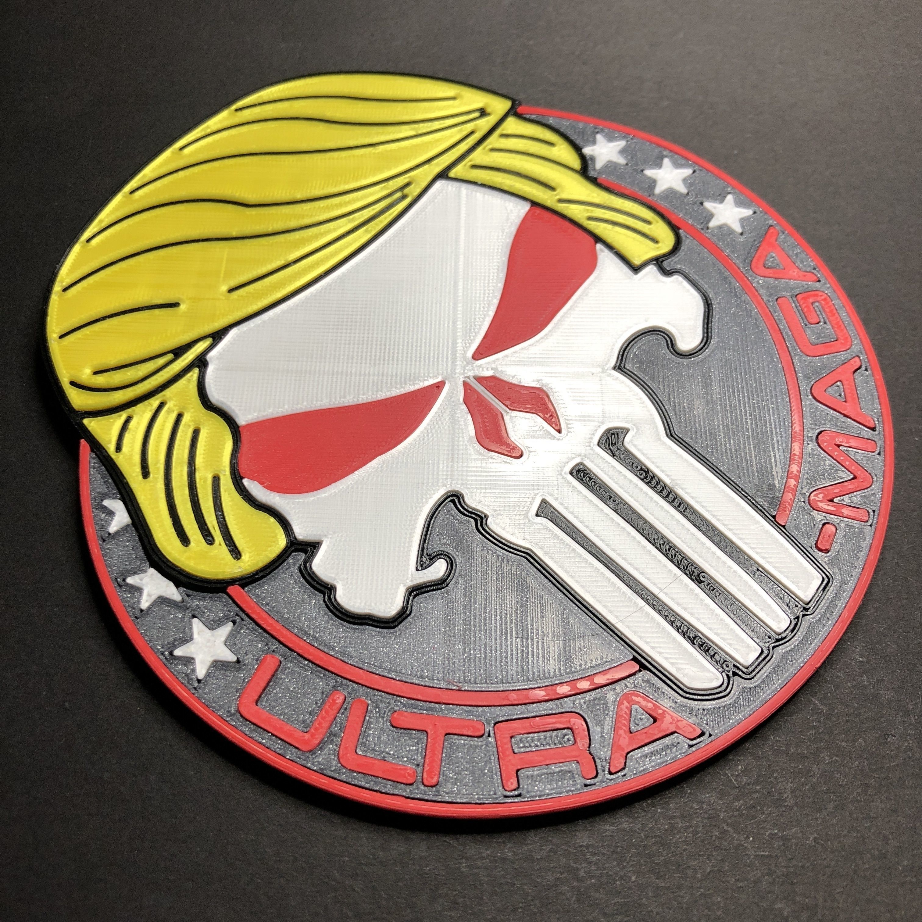 Ultra MAGA Coaster 3D print model_4