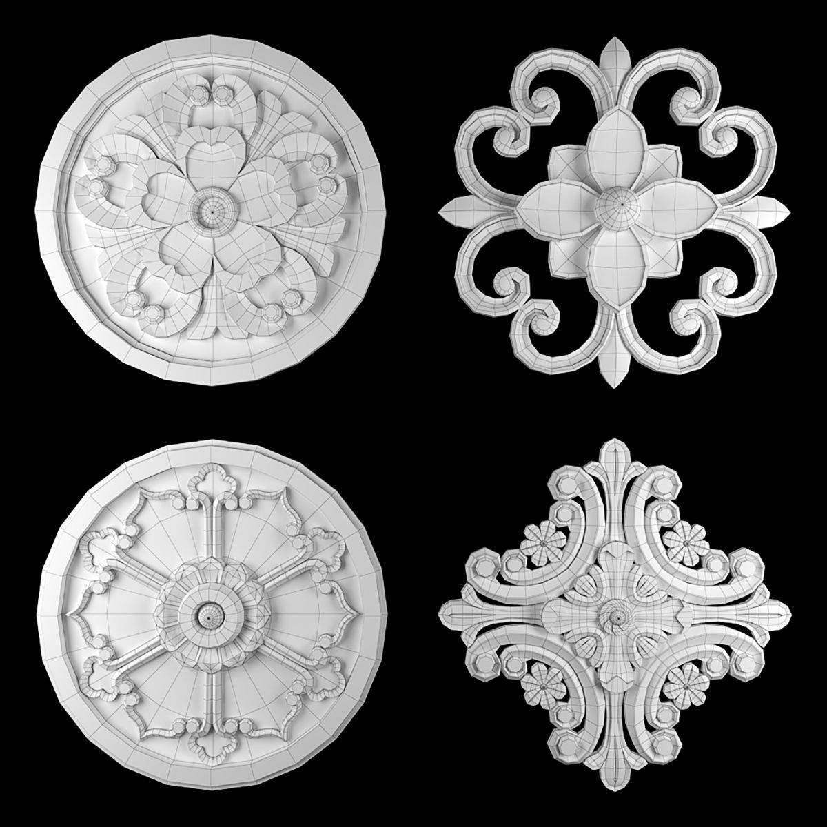 Rosettes 17 3D model_4