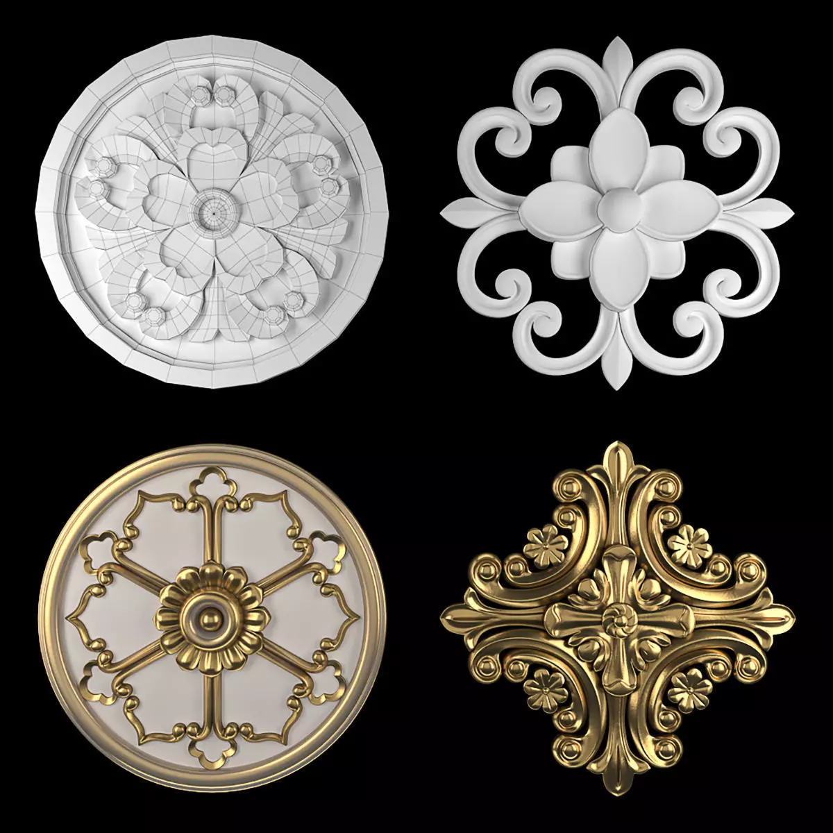 Rosettes 17 3D model_0