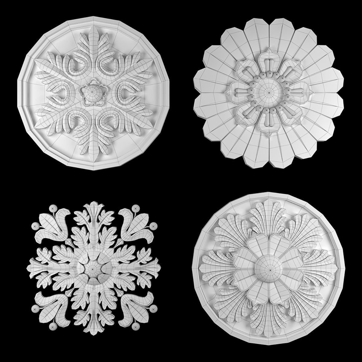 Rosettes 18 3D model_3