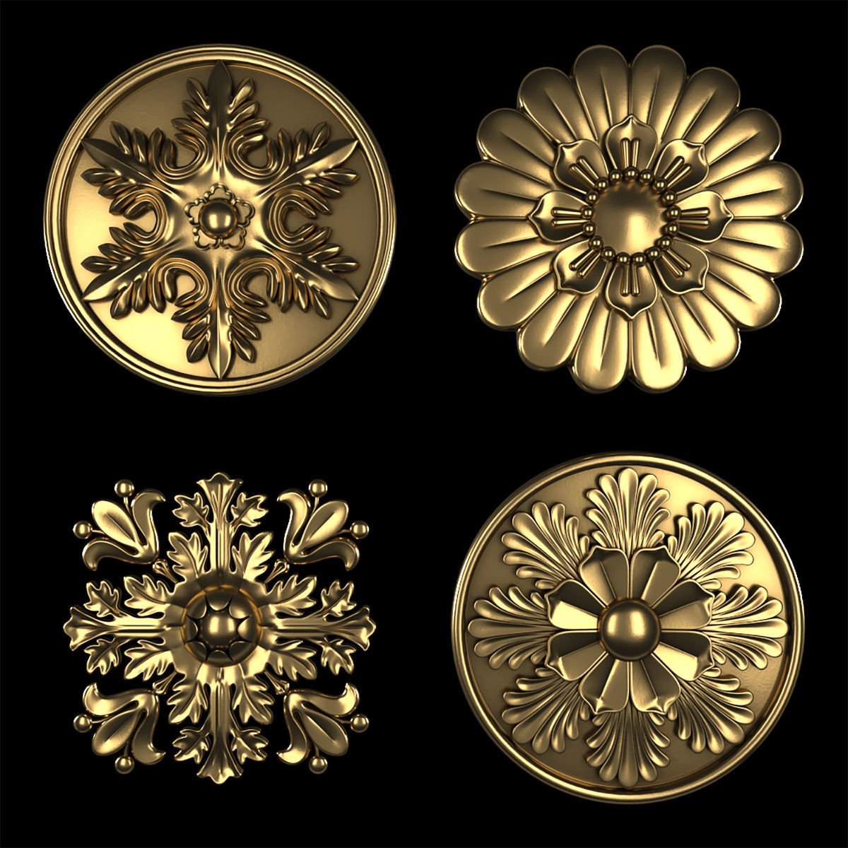 Rosettes 18 3D model_2