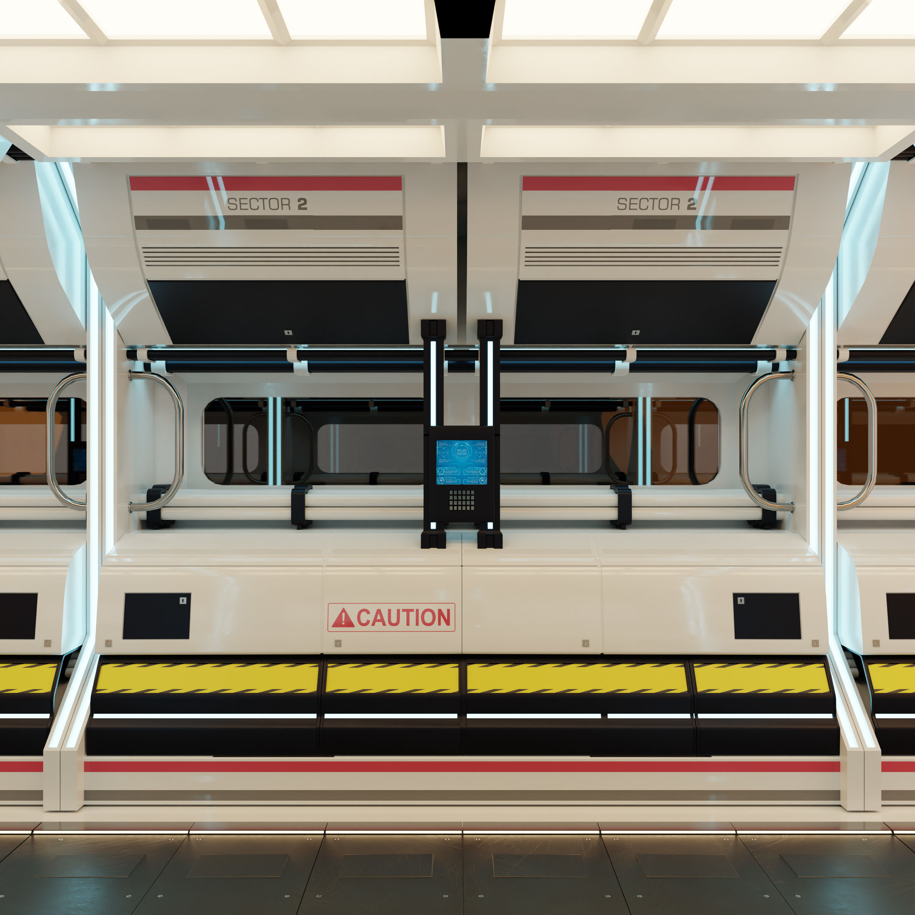 Sci Fi Corridor  3D model_1