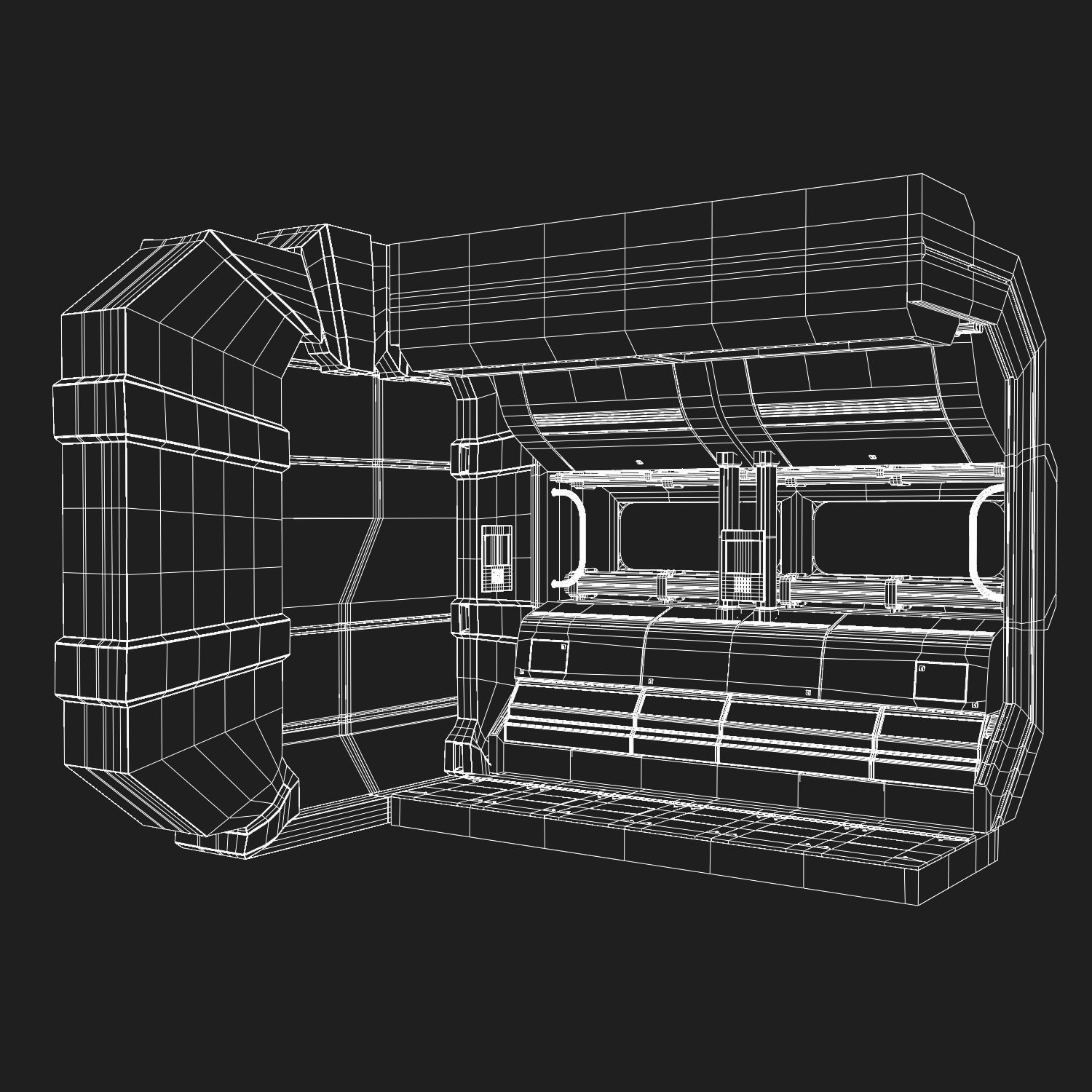 Sci Fi Corridor  3D model_11