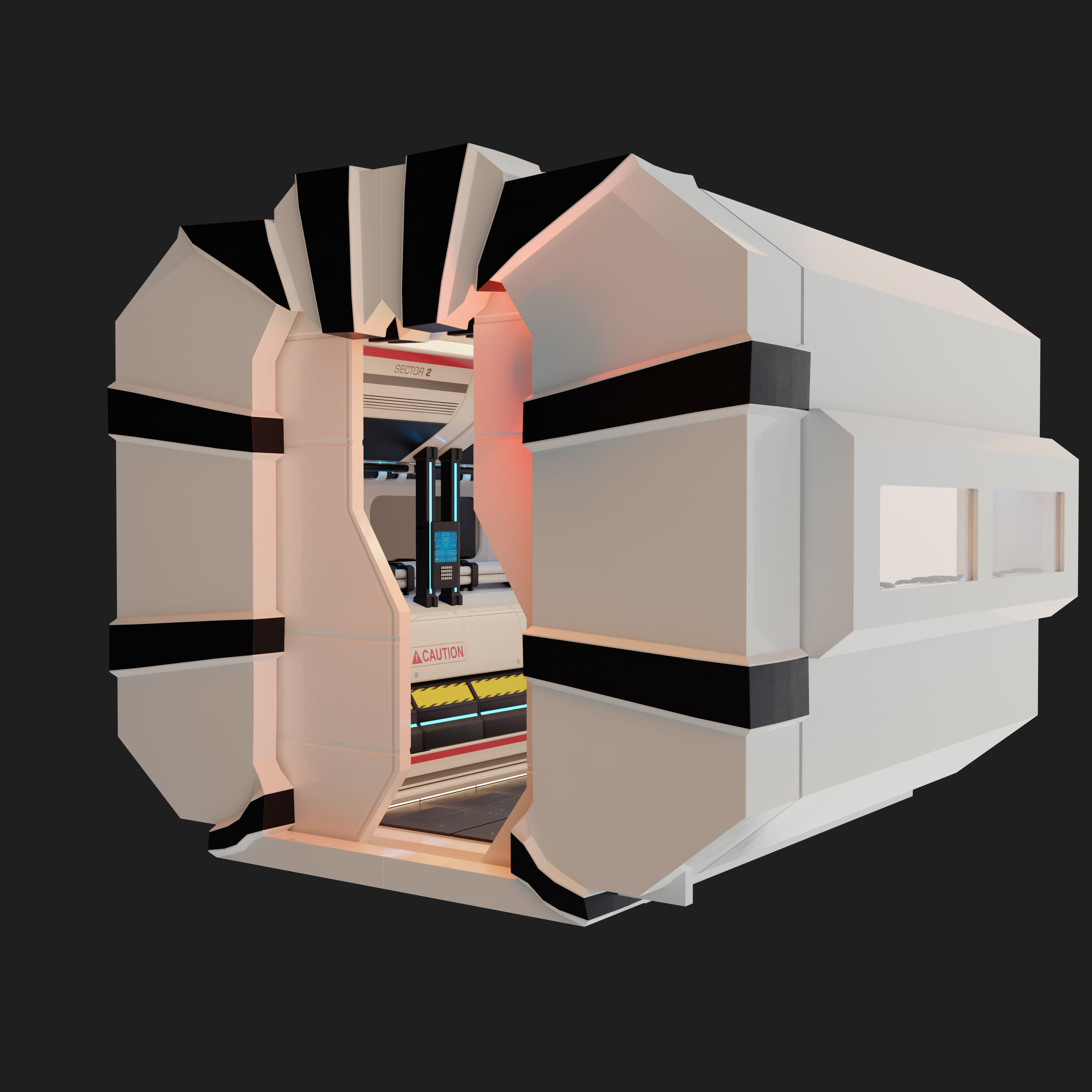 Sci Fi Corridor  3D model_8