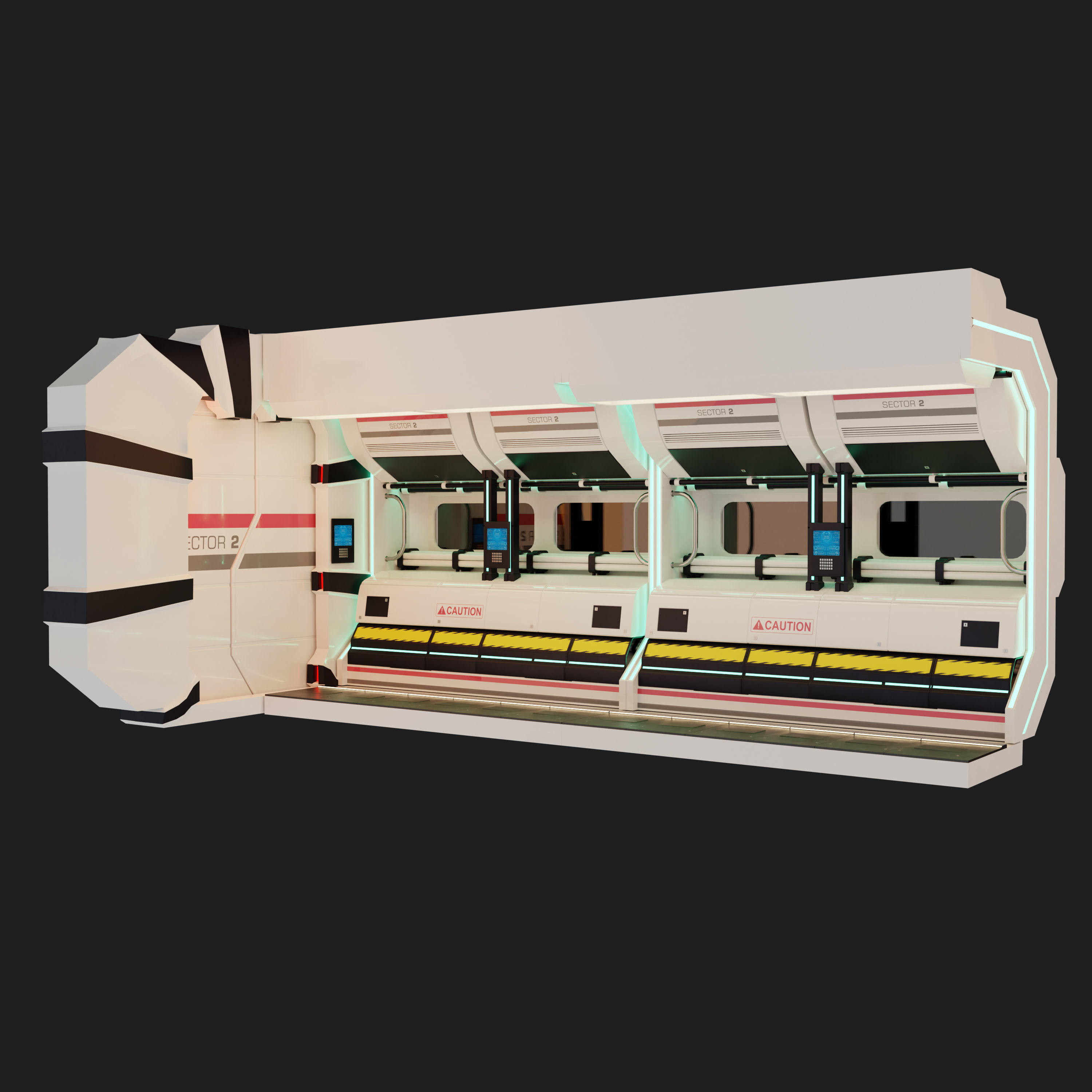 Sci Fi Corridor  3D model_4