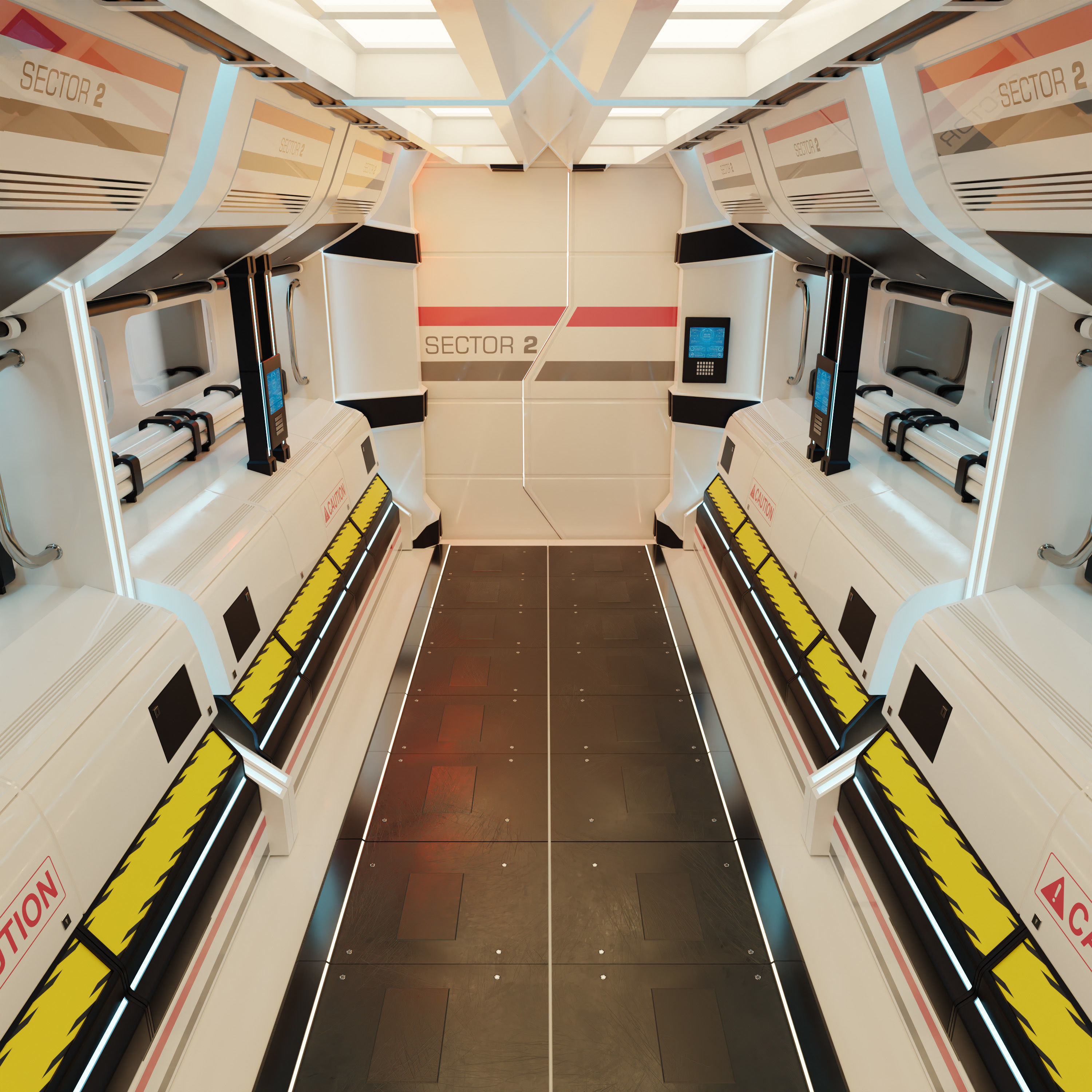 Sci Fi Corridor  3D model_5