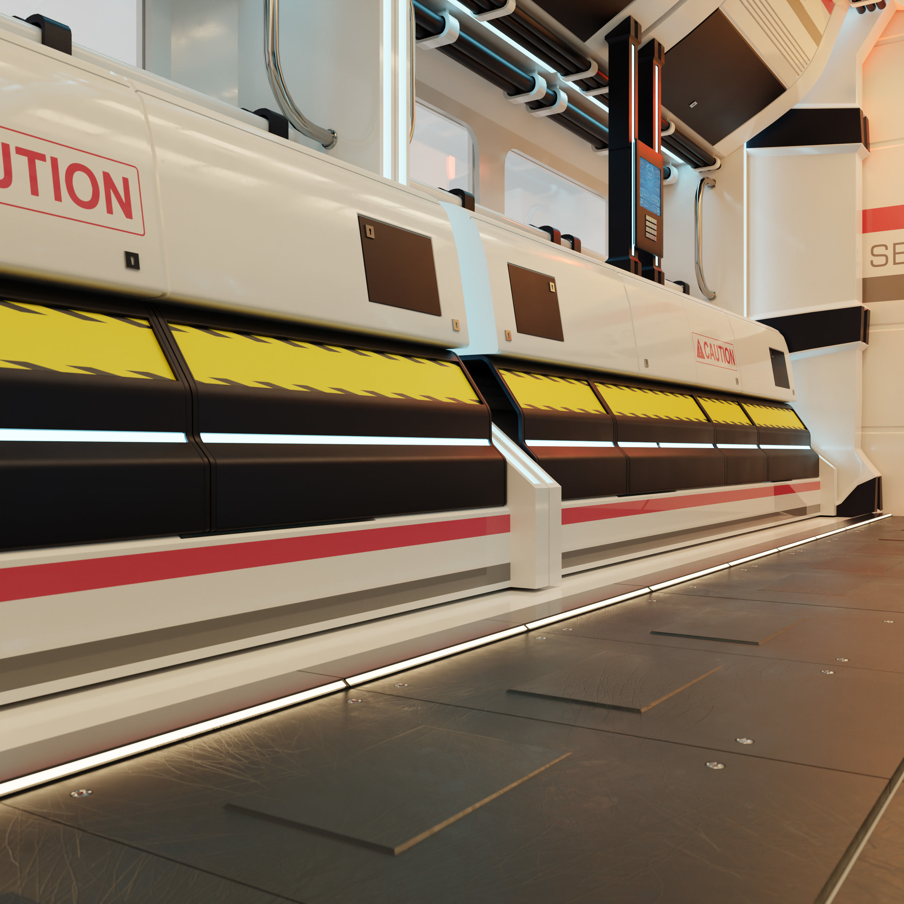 Sci Fi Corridor  3D model_3