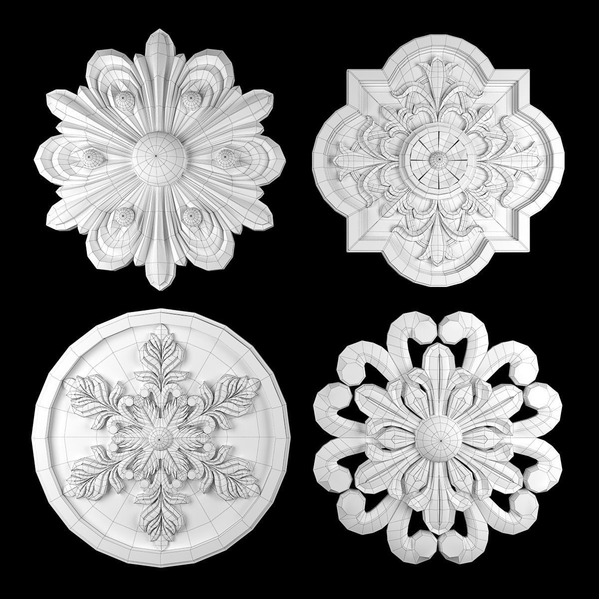 Rosettes 19 3D model_4