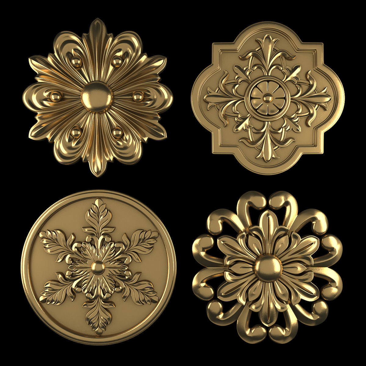 Rosettes 19 3D model_1