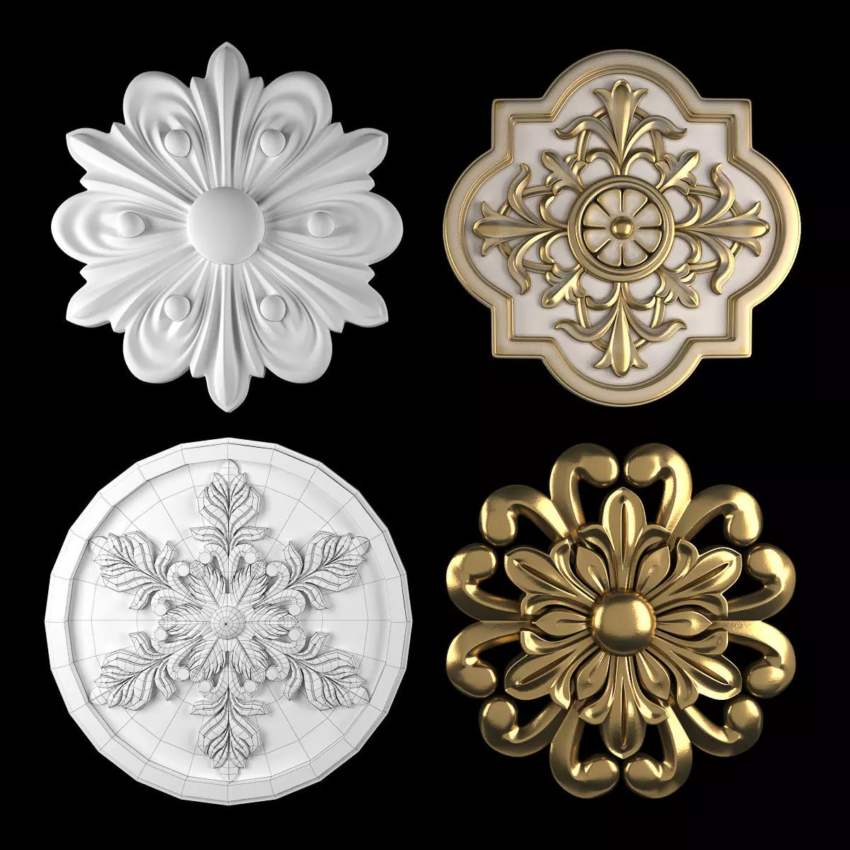 Rosettes 19 3D model_0