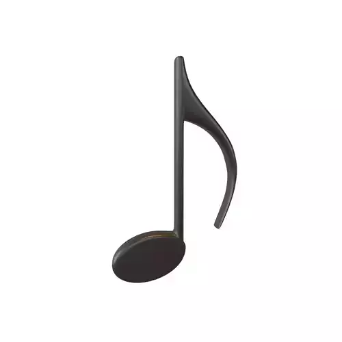 Musical Note Eighth Note Symbol v1 001