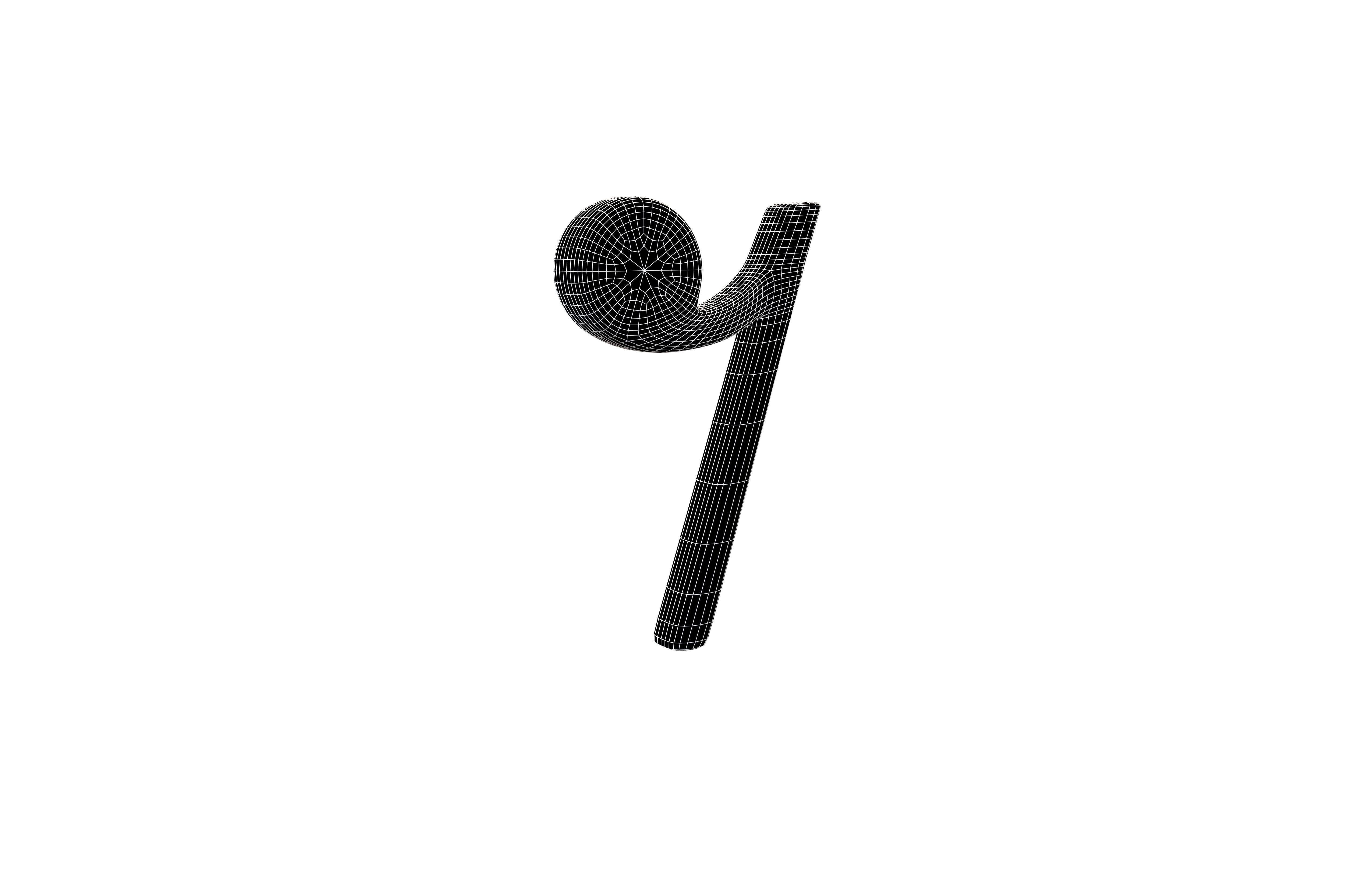 Musical Note Eighth Rest Symbol v1 001 Low-poly 3D model_5
